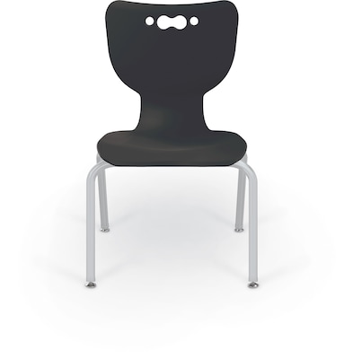 MooreCo 14" Hierarchy Student Chair with 4 Legs, Black/Platinum Base (703673562188)