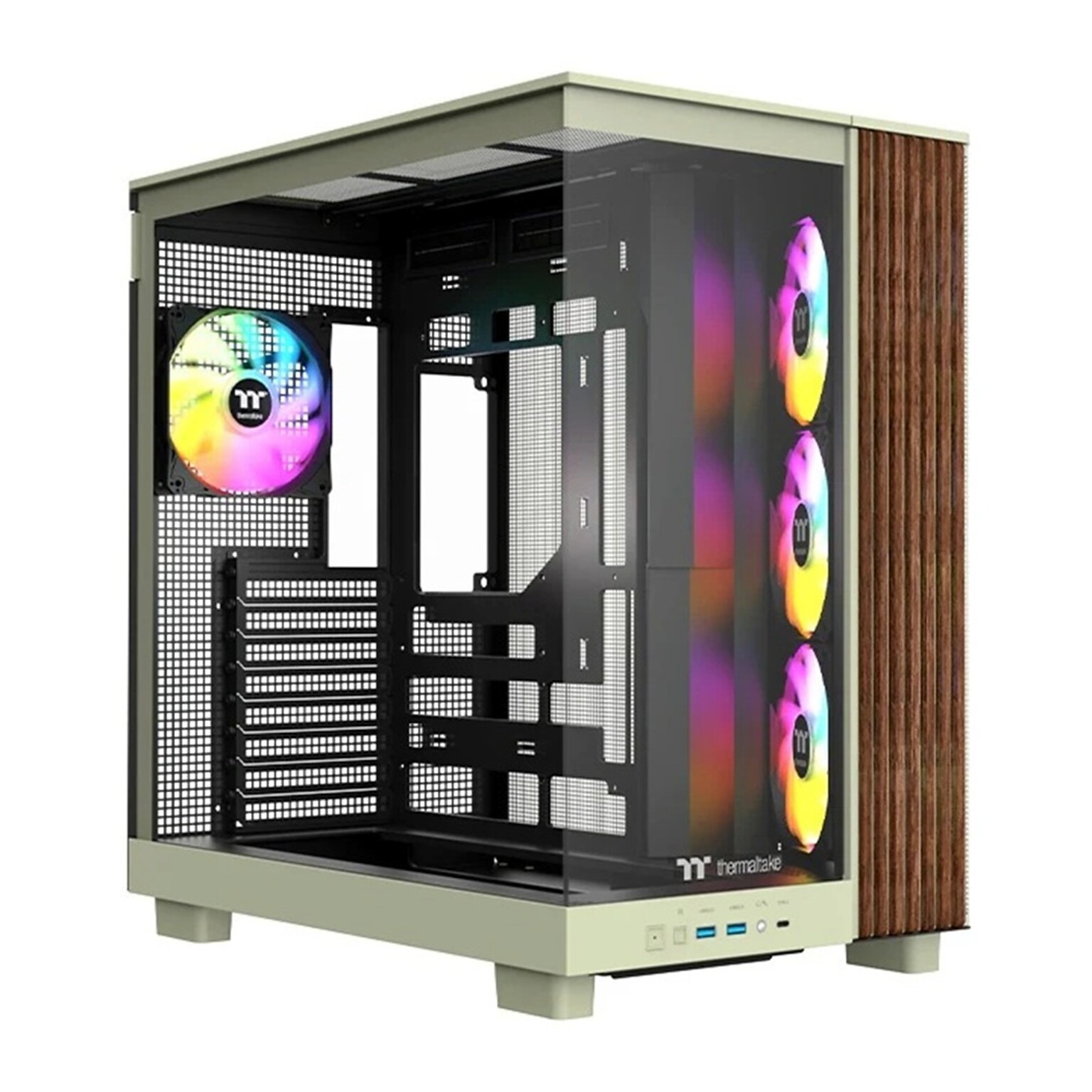 Thermaltake View 380 XL ATX Mid-Tower Computer Case, Matcha Green (CA-11E-00MEWN-WS)