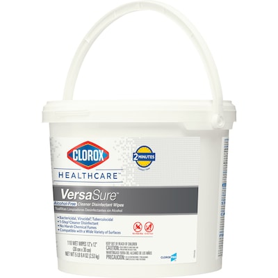 Clorox Healthcare VersaSure Disinfectant Wipes, 110 Wipes/Bucket (31759)