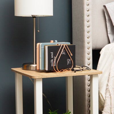 Mind Reader 5-Compartment Metal File Organizer, Rose Gold (HEARTFILE-RSGLD)