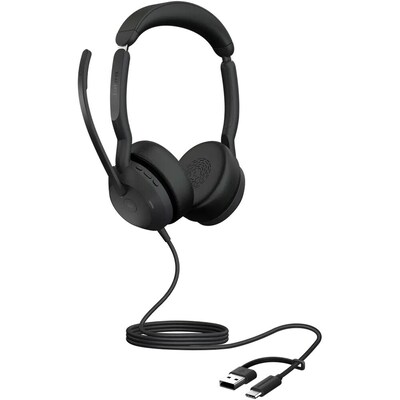 Jabra Evolve2 50 USB-C/A Noise Canceling Stereo Headset, MTCertified (25089-999-799)