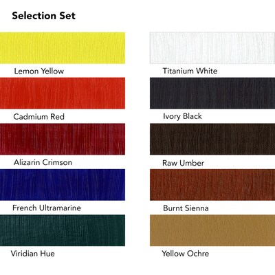 Daler-Rowney Georgian Oil Paint, Assorted Colors, 38ml, 10/Set (DRW111900650)