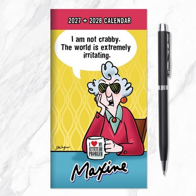 2027 TF Publishing Maxine 3.5" x 6.5"  Monthly Standard Planner, Paperboard Cover, Multicolored (27-7026)