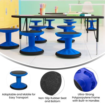 Flash Furniture Lucas Plastic Kids Wobble Stool,  Blue (BFT9001F12BL)