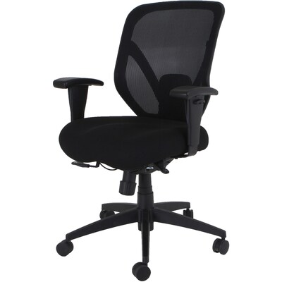 Lorell Executive Mesh Adjustable-Arm Swivel Executive Chair, Black (LLR40212)