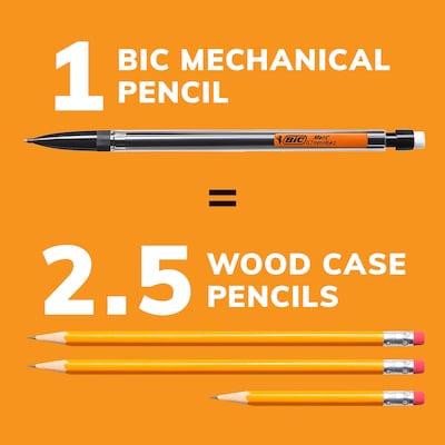 BIC Xtra-Smooth Mechanical Pencil, 0.7mm, #2 Medium Lead, 40/Pack (MPP40MJ-BLK)