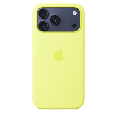 Apple Silicone MagSafe Phone Case for iPhone 17 Pro Max, Neon Yellow (MGFM4ZM/A)