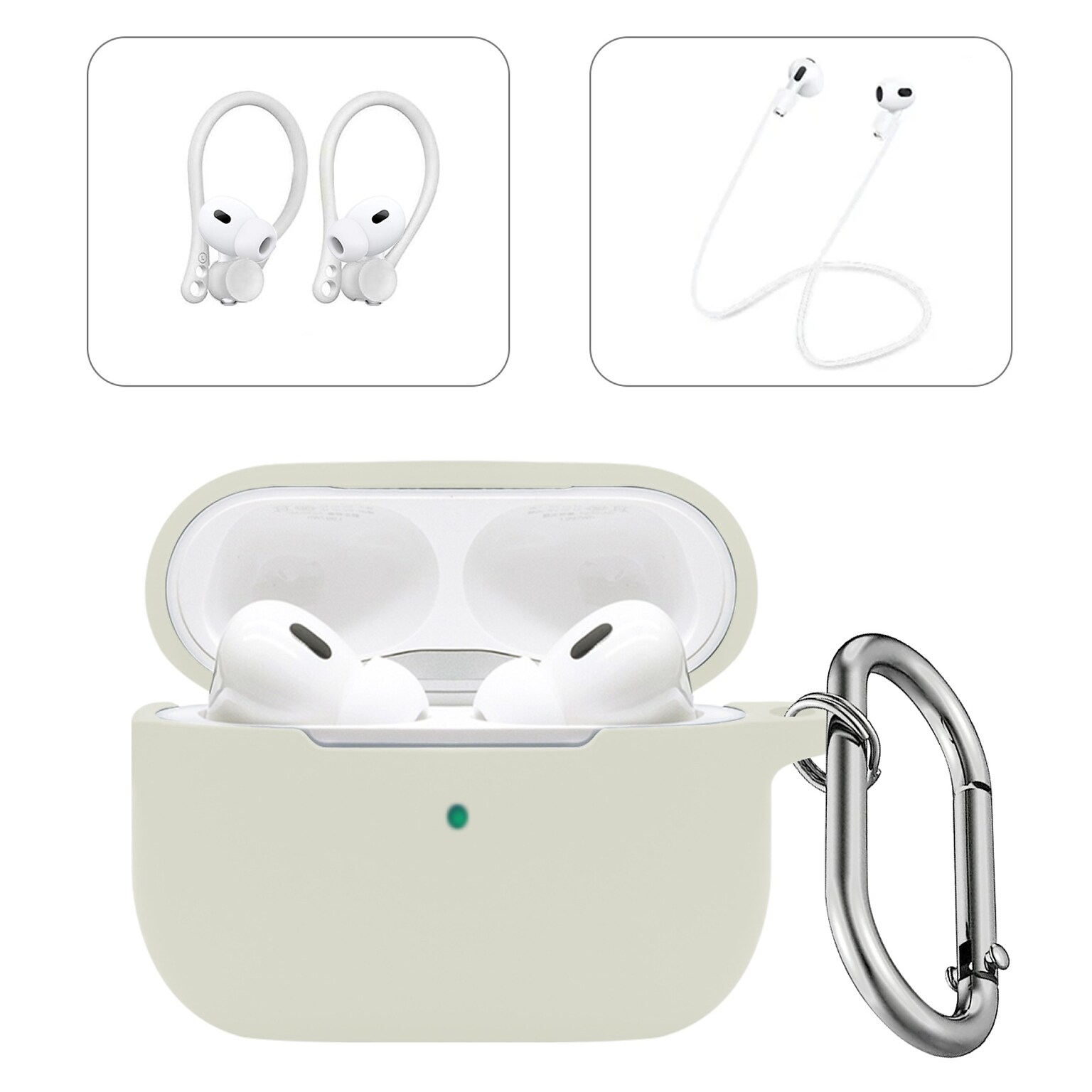 SaharaCase Venture Series Silicone Case Kit for AirPods Pro 3, Anti-Shock Material, Lime Stone (HP00213)