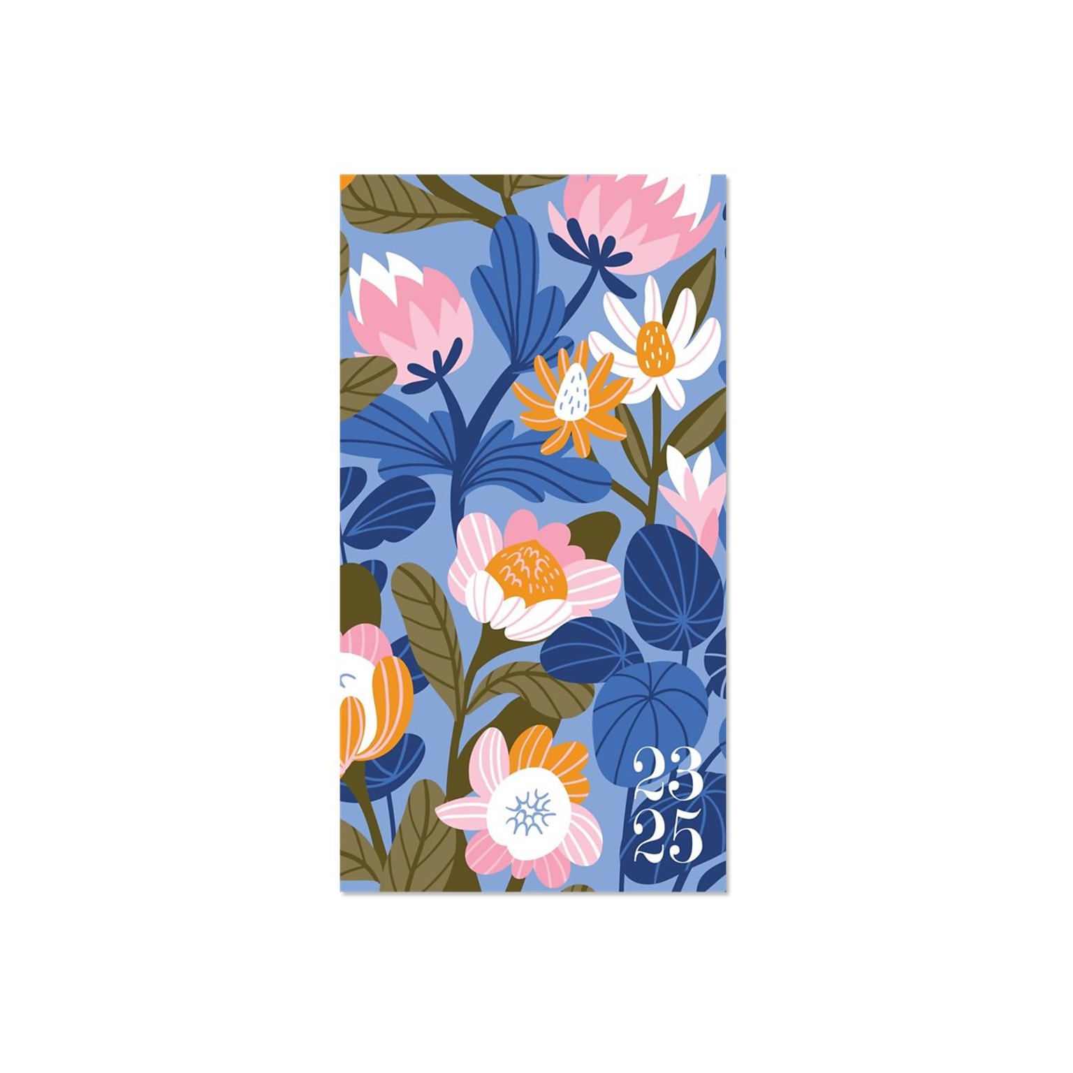 2023-2025 Willow Creek Blue Bloom 3.5 x 6.5 Academic Monthly Planner, Paperboard Cover, Multicolor (37973)