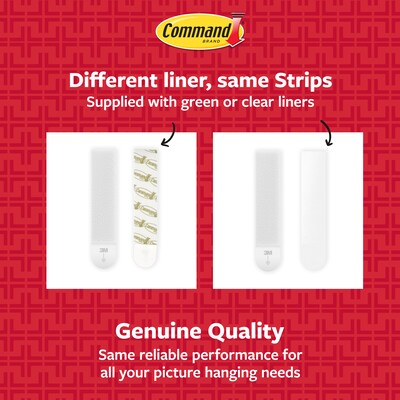 Command Large Hanging Strips, 15 lb., White, 12/Pack (17206-12ES)