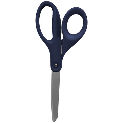 Westcott 8 Titanium Multi-Purpose/Heavy Duty Scissor, Blunt Tip, Navy (17509)