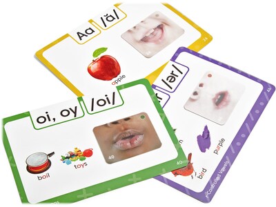 hand2mind 3D Sound and Phonics Flash Cards, 47/Pack (94474)