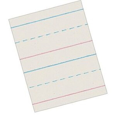 Multi-Program Handwriting Paper, 1/2 Long Rule, 11 X 8-1/2, White, 500Sheets/Ream