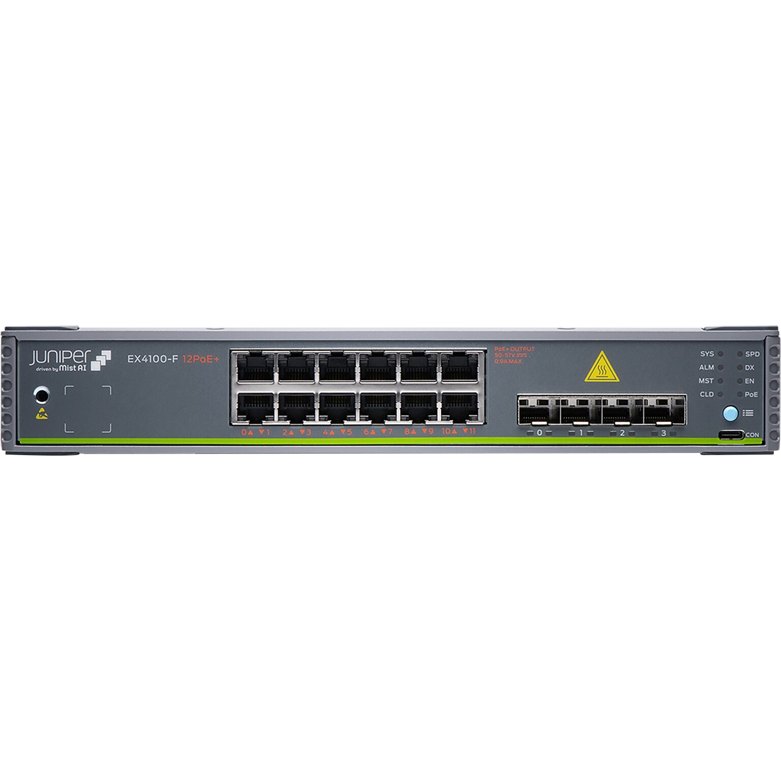Juniper EX4100-F 12-Port Gigabit Ethernet PoE+ Managed Switch (EX4100-F-12P)