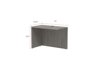 Alera Valencia Series Reversible Return/Bridge Shell, 42" x 23.63" x 29.5", Gray (ALEVA354224GY)