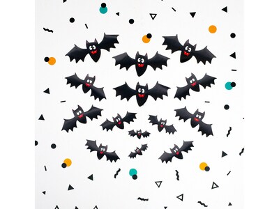 Pukka Party Halloween Door Bats, Black, 14/Pack (PTY436)