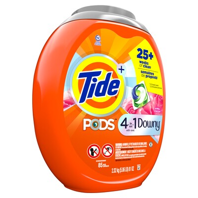 Tide PODS with Downy HE Liquid Laundry Detergent Pacs, April Fresh, 85 Capsules (03624)