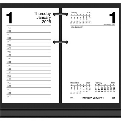 2026 AT-A-GLANCE 6" x 3.5" Daily Calendar Refill Pages, White (E717-50-26)
