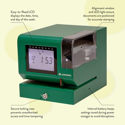 Acroprint Punch Card Time Clock System, Green (M150MC4)