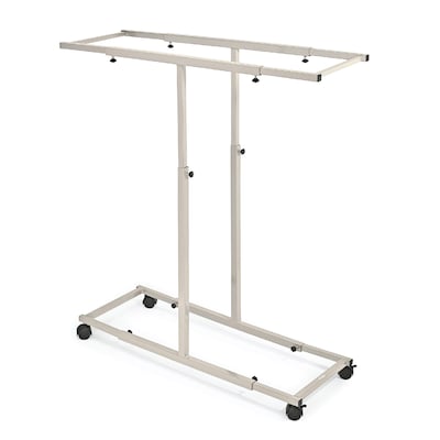 AdirOffice Steel Mobile Blueprint Storage File Storage Cart with (12) 30" Hanging Clamps, Beige (614-6036)