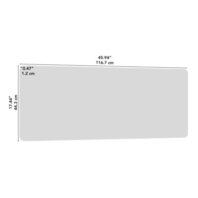Bush Business Furniture Hustle 17"H x 46"W Tackboard for 48" Cubicle Desk, Cool Charcoal (HUP146CL-03)