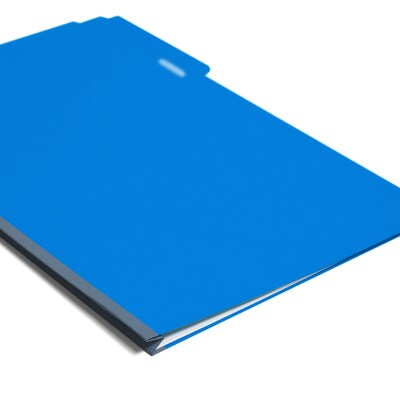 Smead Recycled File Folder, 1/3-Cut Tab, Assorted, Legal Size, Blue, 25/Box (22541)