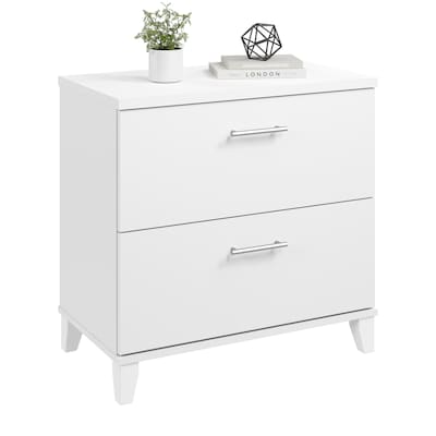 Bush Furniture Somerset 2-Drawer Lateral File Cabinet, Letter/Legal Size, 30W, White (WC81980)
