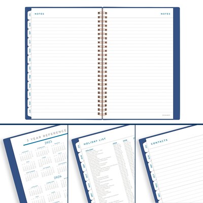 2025-2026 AT-A-GLANCE Signature Lite 5" x 8" Academic Year Weekly & Monthly Planner, Plastic Cover, Navy (YP20LA2026)