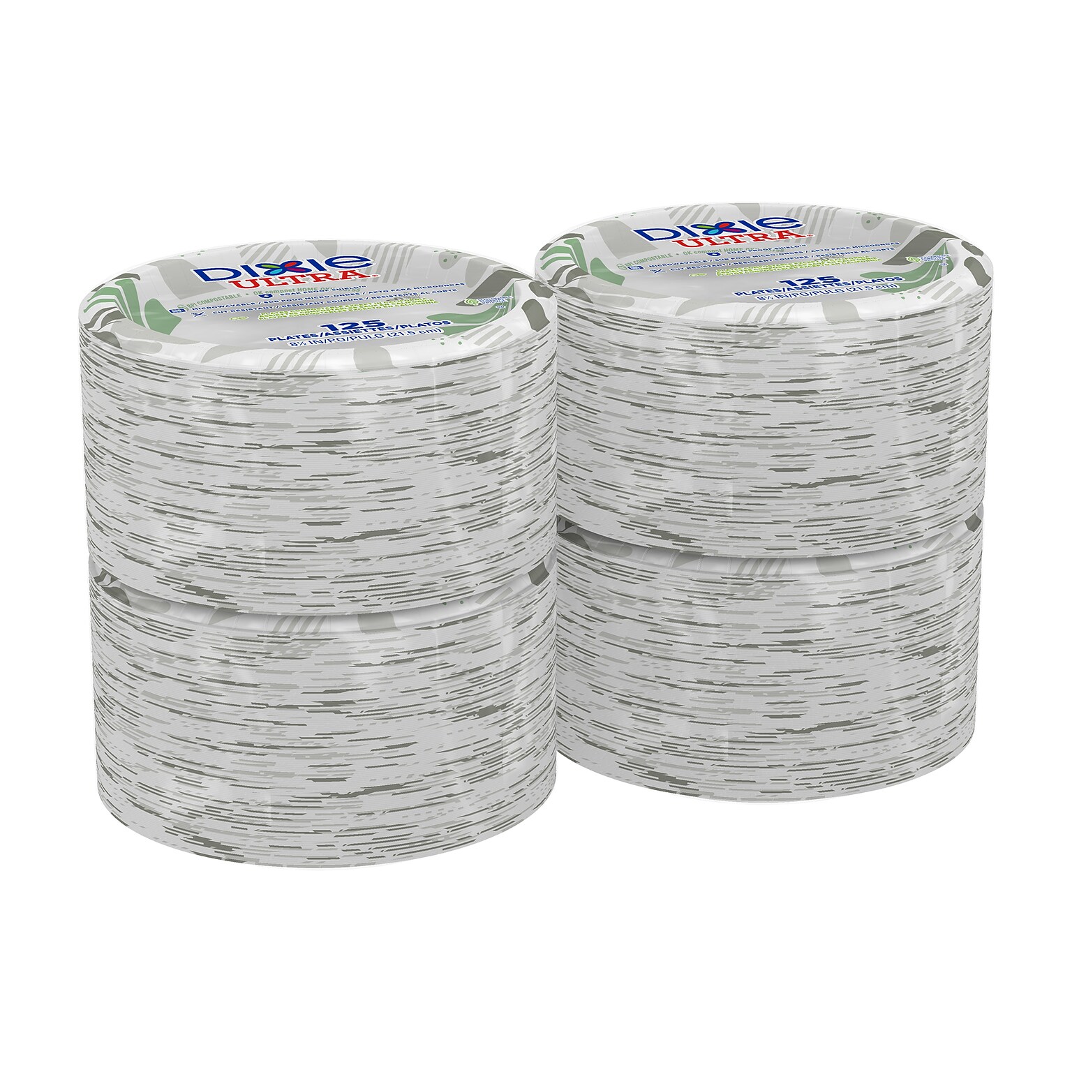 Dixie Ultra Pathways 8.5 Paper Plates, Multicolor, 500/Carton (SXP9PATH)