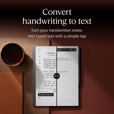 reMarkable 2 10.3" Paper Tablet with Marker Plus and Premium Leather Book Folio, Silver (RM115M)
