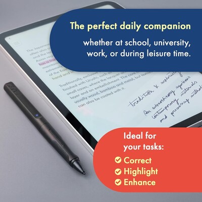 Lamy Safari Note+ Stylus & Smart Pen for iPad, Steel Black (L4E2SLBK)