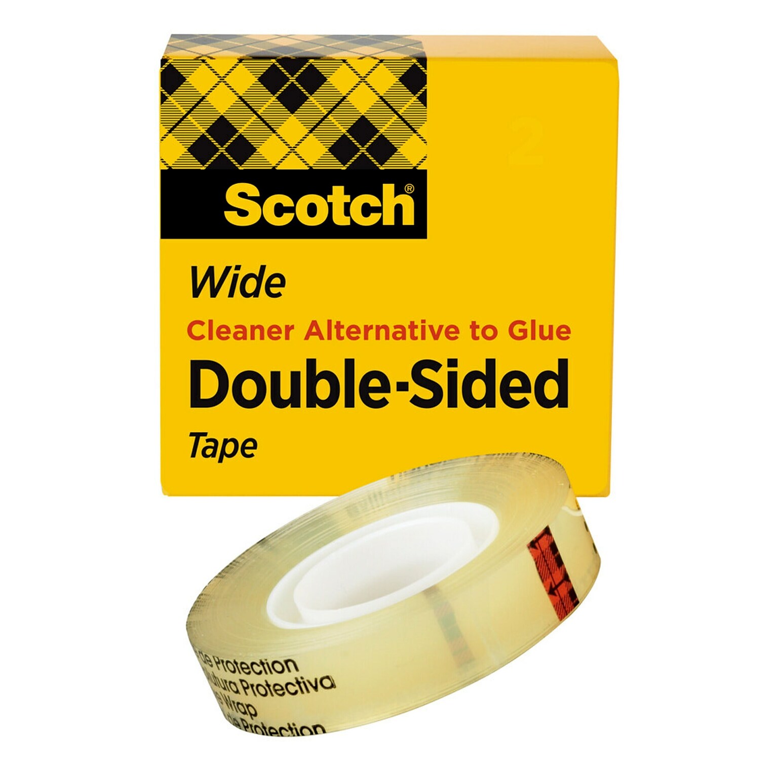 Scotch Double Sided Tape, Wide Width, 1 x 36 yds. (66511296)