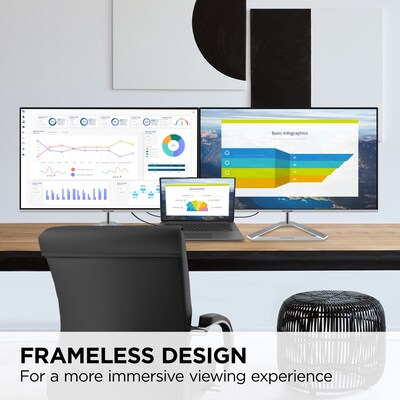 ViewSonic Thin-Bezel 27" 4K Ultra HD 60Hz LED Monitor, Silver (VX2776-4K-MHDU)