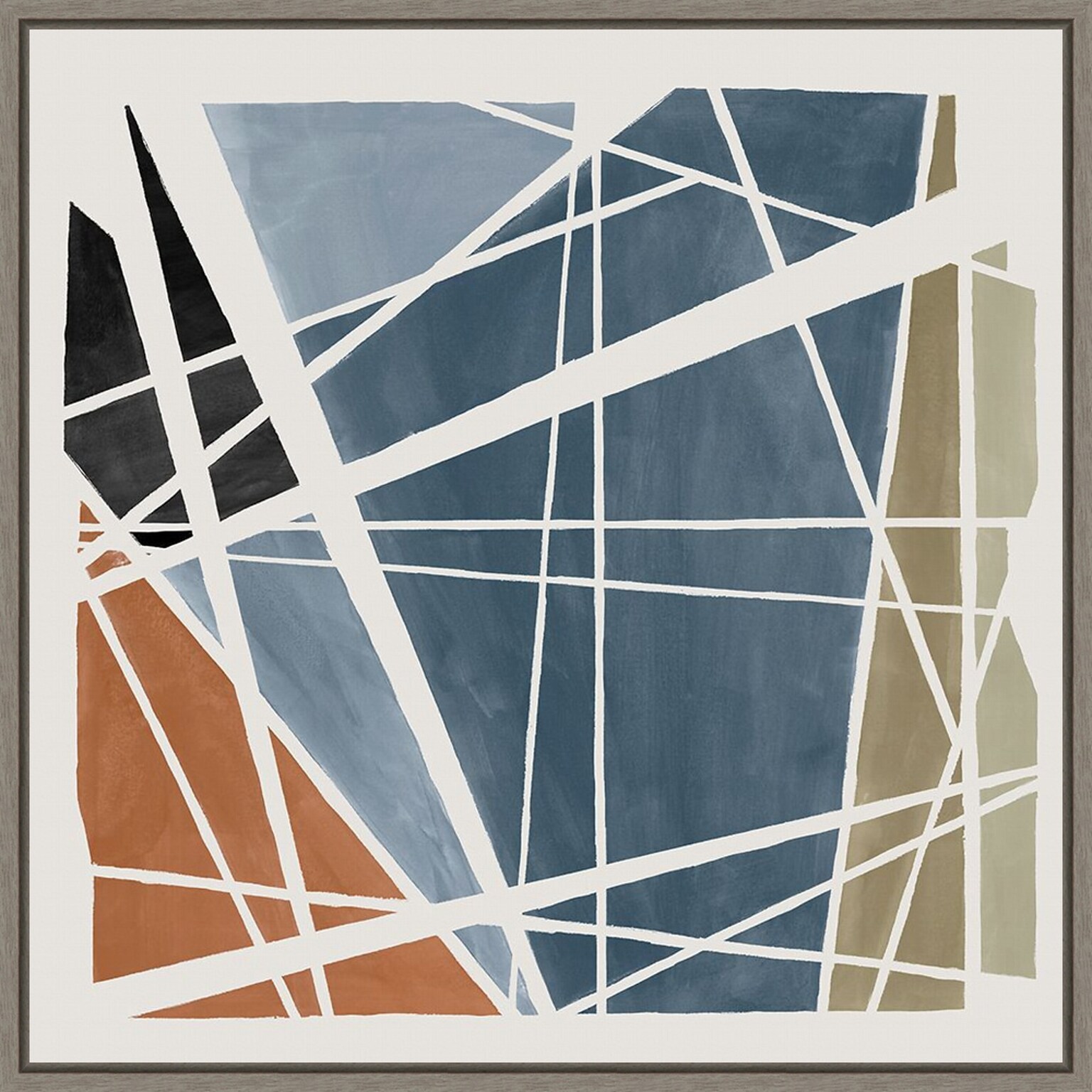 Amanti Art Pieces Together I by Isabelle Z Framed Canvas Wall Art Print, 30 x 30 (A42678027436)
