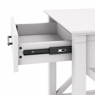 Bush Furniture Key West 20" x 20" End Table, Pure White Oak (KWT120WT-03)