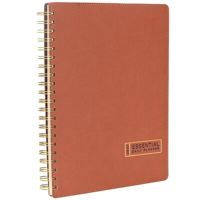 2027 Excello Brands Essential 8.5" x 11" Weekly & Monthly Planner, Poly Cover, Brown (ORY27-ESN811-LT)
