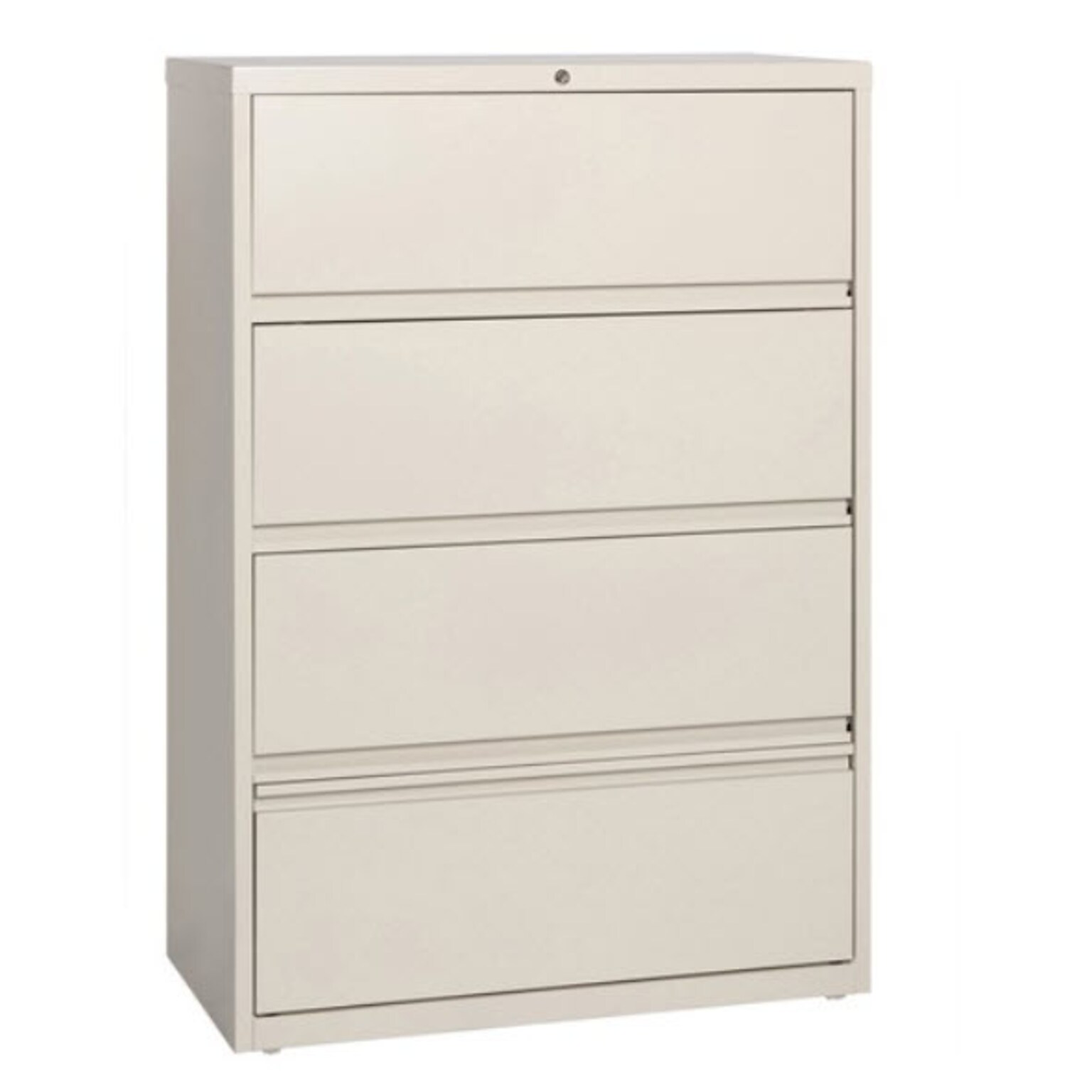 Lorell Receding Lateral File with Roll Out Shelves, Putty, 36