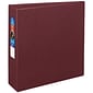 Avery Heavy Duty 3" 3-Ring Non-View Binders, D-Ring, Maroon (79-363)