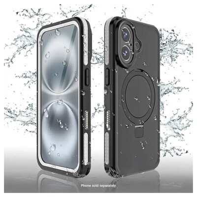 SaharaCase Oasis MagSafe Rugged Case for iPhone 16 Plus, Shock Absorbing, Scorpion Black (CP00666)