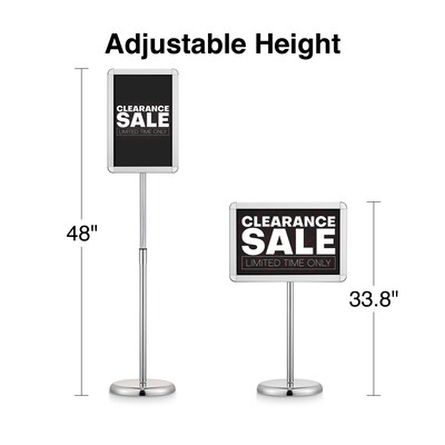 Quill Brand® Sign Holder, 11" x 17", Metallic (28068)