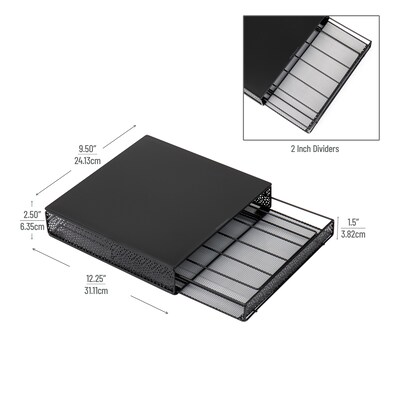 Mind Reader Metal Single Serve Coffee Pod Drawer, 36 Pod Capacity, Black (MTRAY-BLK)