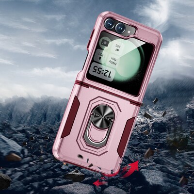 SaharaCase Raider Phone Case for Samsung Galaxy Z Flip6, Shock Absorbing, Desert Rose (CP00591)