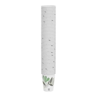 Dixie Pathways Poly Paper Hot Cups, 12 oz., White, 1000/Carton (2342PATH)