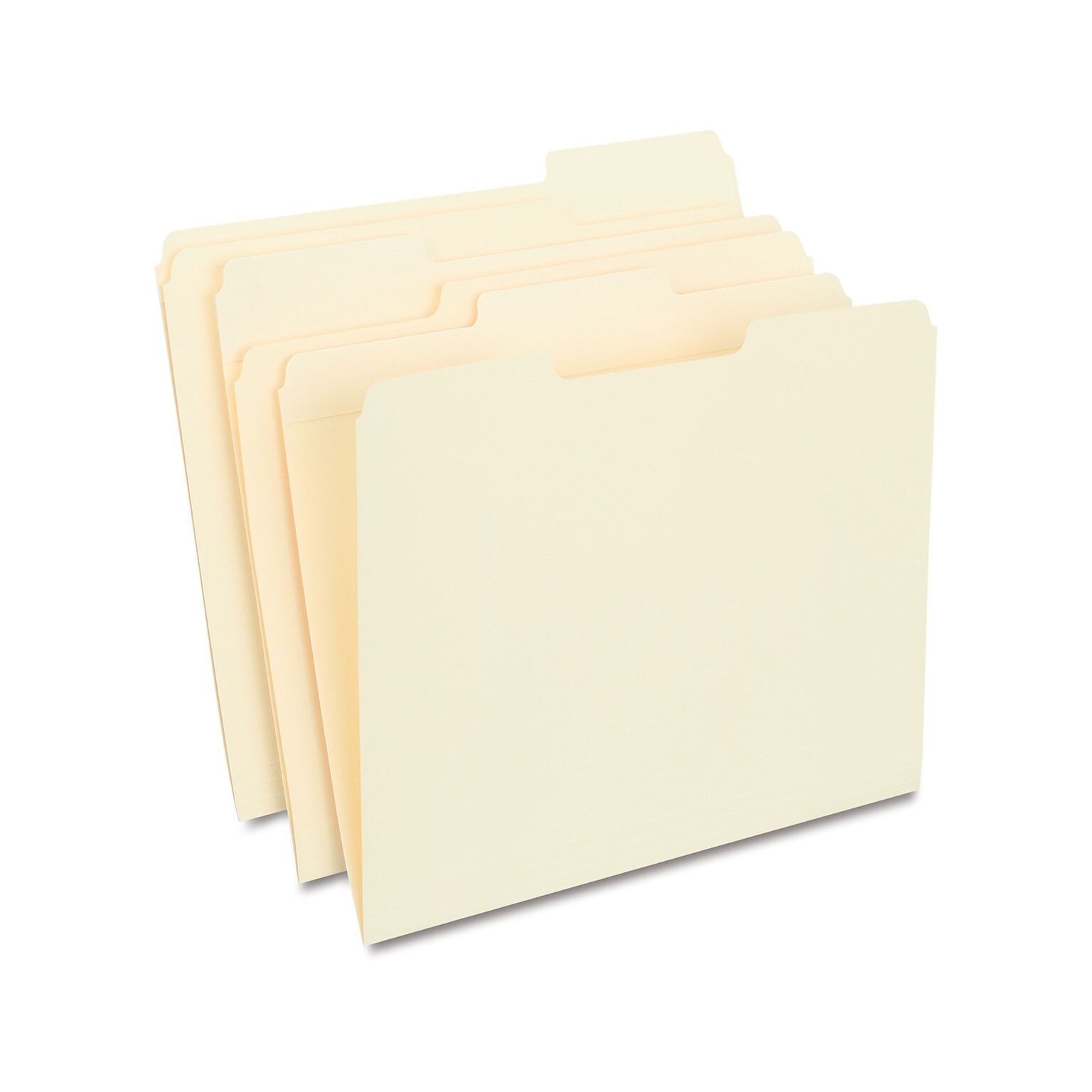 Staples® 30% Recycled Reinforced File Folders, 1/3-Cut Tab, Letter Size, Manilla, 100/Box (ST56682-CC)