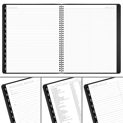 2027 AT-A-GLANCE Contemporary 9" x 11" Monthly Planner, Faux Leather Cover, Black (70-270X-05-27)
