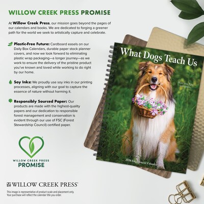 2026 Willow Creek What Dogs Teach Us 6.5" x 8.5" Daily & Monthly Personal Organizer (54673)