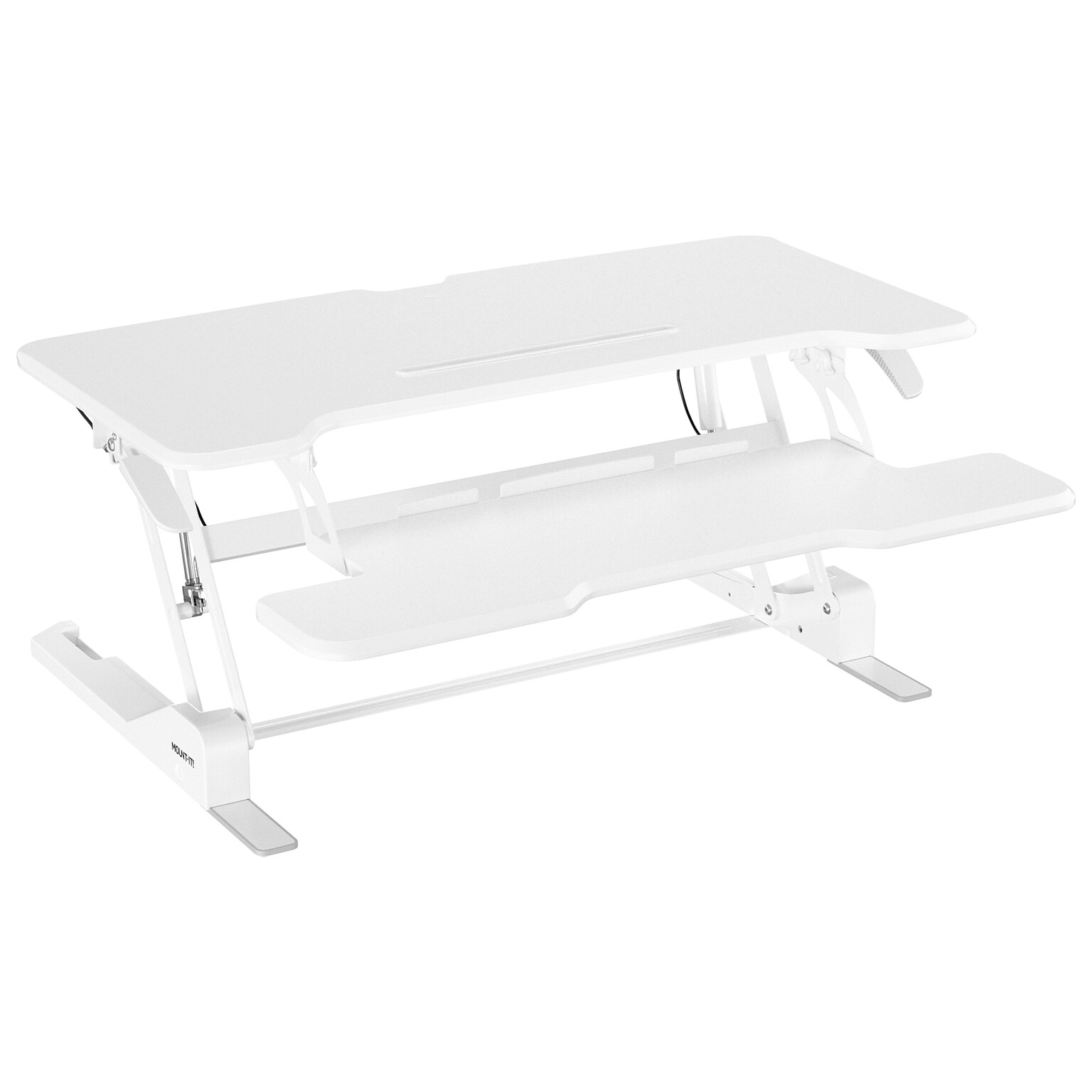 Mount-It! 38W Manual Rectangular Adjustable Standing Desk Converter, White (MI-15005)