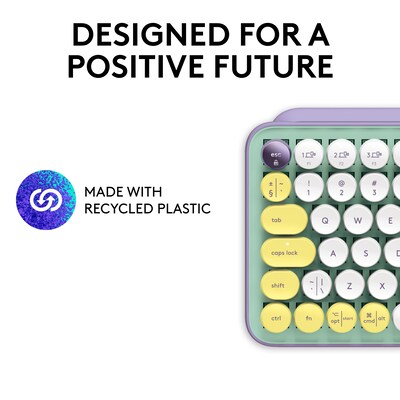 Logitech POP Keys Wireless Bluetooth Mechanical Keyboard, Daydream (920-010708)