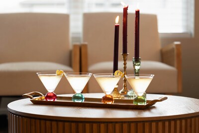 Prism Collection Ball Stem Martini Glasses, Set of 4