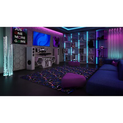 Joy Carpets Dynamo Nylon 6' x 6' Machine Tufted Rug, Fluorescent (455P)